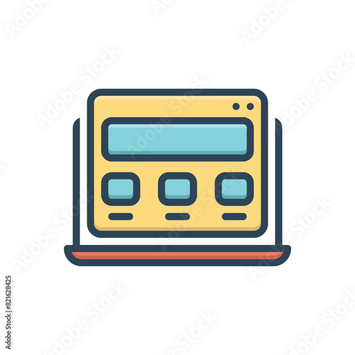 Color illustration icon for webdesign