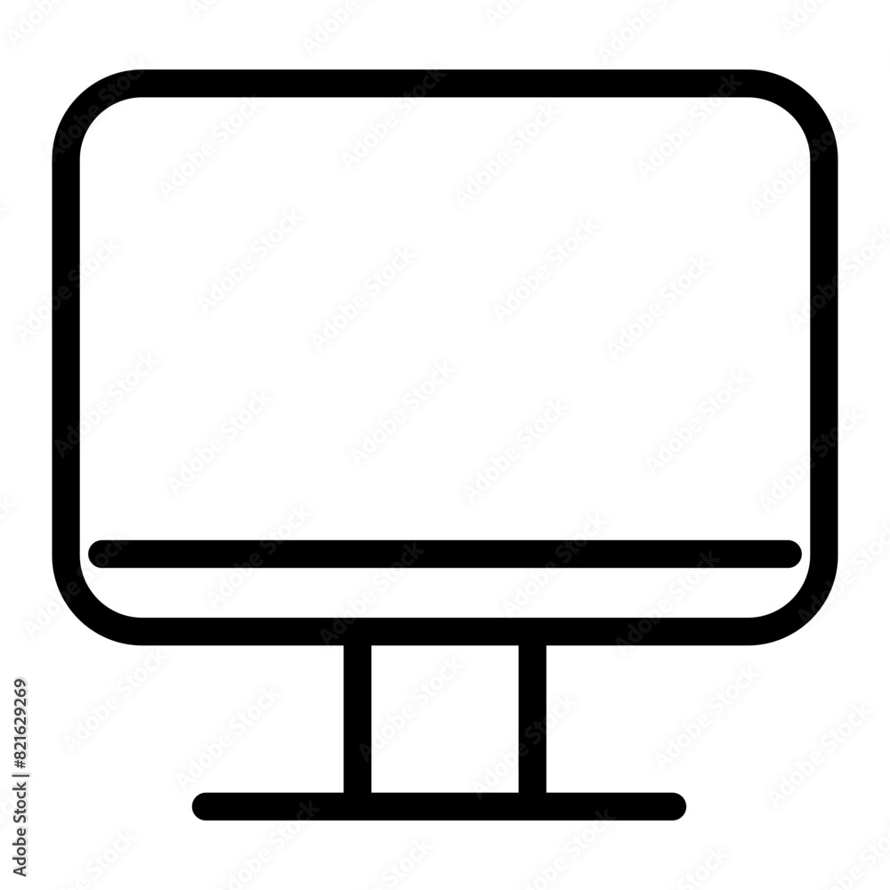 Dekstop Line icon. Vector illustration. For sign, symbol, web graphics, infographics. Dekstop Line icon. Vector illustration. For sign, symbol, web graphics, infographics.