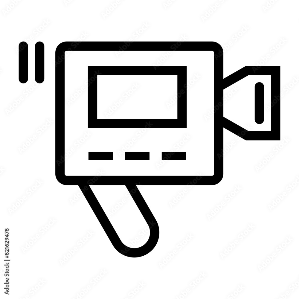Video Camera Line icon. Vector illustration. For sign, symbol, web graphics, infographics. Video Camera Line icon. Vector illustration. For sign, symbol, web graphics, infographics.