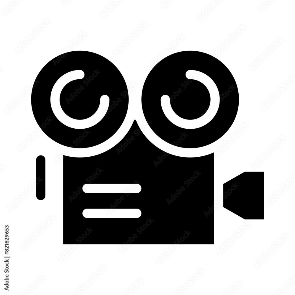 Movie Camera Solid icon. Vector illustration. For sign, symbol, web graphics, infographics. Movie Camera Solid icon. Vector illustration. For sign, symbol, web graphics, infographics.