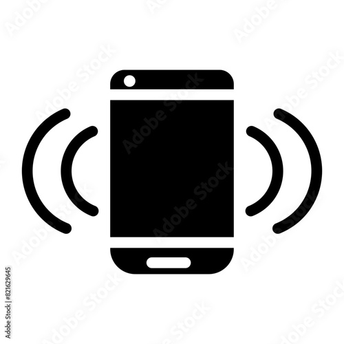 Mobile Phone Solid icon.  Vector illustration. For sign, symbol, web graphics, infographics.  photo