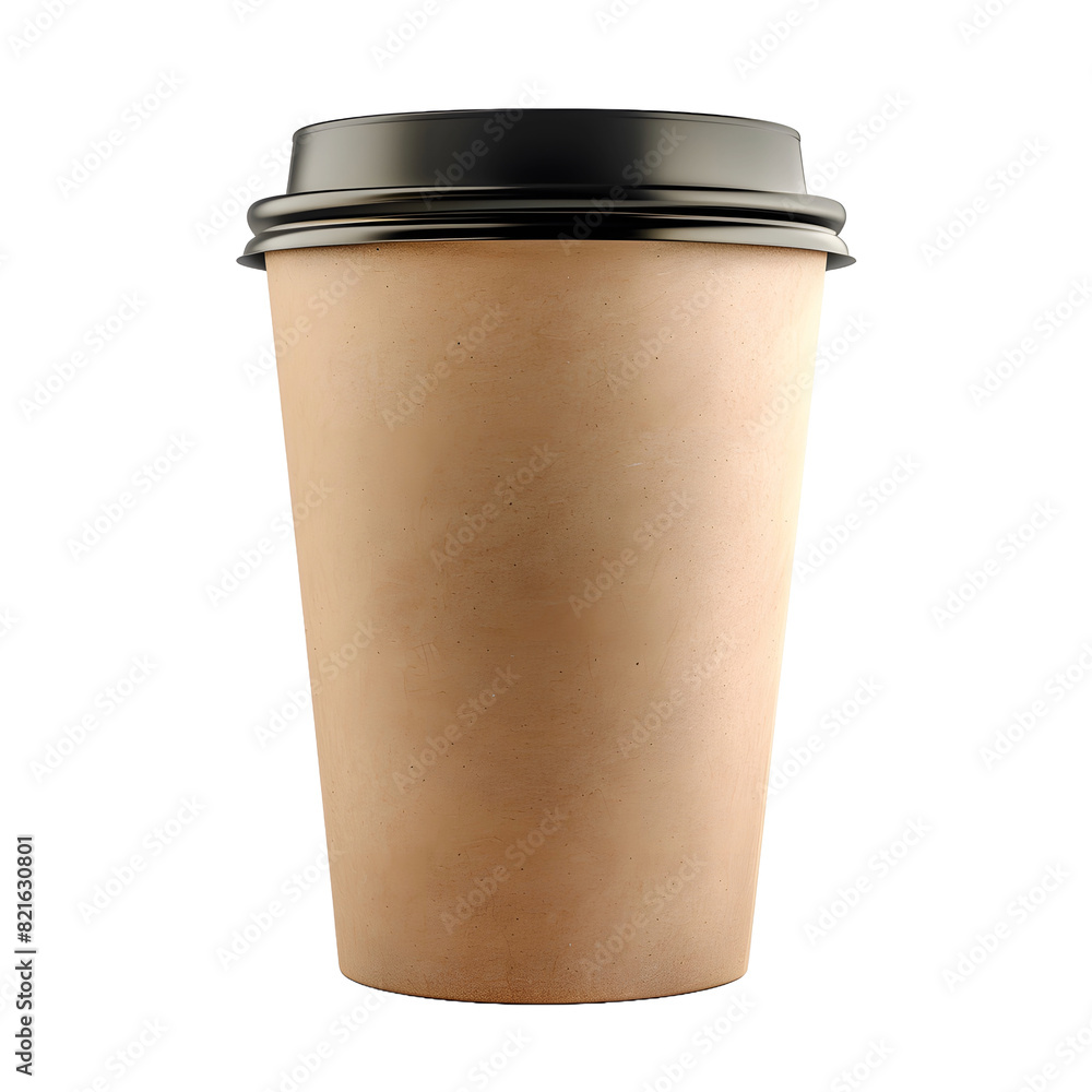 Brown Plastic Disposable or Coffee Paper Cup with black cap isolated on transparent background. take away. mockup. cut out, PNG 3D Digital Art. Brown Plastic Disposable or Coffee Paper Cup with black cap isolated on transparent background. take away. mockup. cut out, PNG 3D Digital Art.