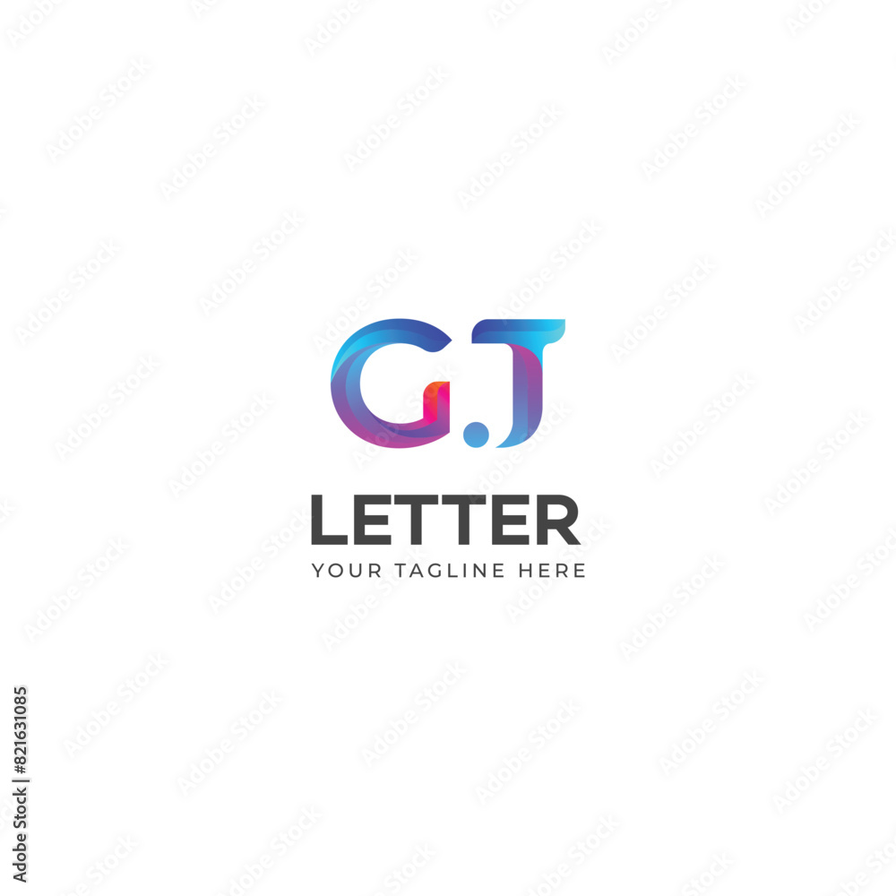 3D GJ, JG letter logo design template elements. Modern abstract digital alphabet letter logo. 3D GJ, JG letter logo design template elements. Modern abstract digital alphabet letter logo.