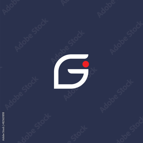 GI, IG, G letter logo design template elements. Modern abstract digital alphabet letter logo.