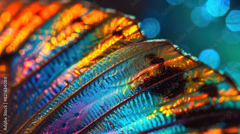 Macro photography of organic texture of butterfly or moth wing, background with closed up detailed natural wing's scales structure, AI generated image Macro photography of organic texture of butterfly or moth wing, background with closed up detailed natural wing's scales structure, AI generated image