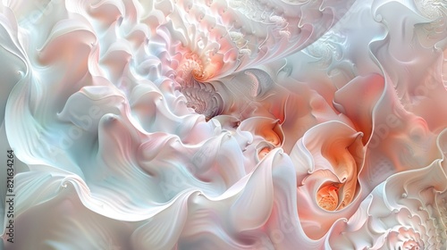 Macro photography of organic texture of mother-of-pearl sea shell or corals, background with closed up detailed natural ocean creatures structure, AI generated image photo