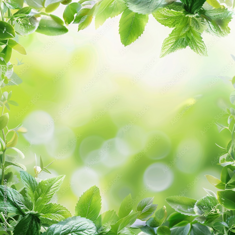 Beautiful nature view mint leaf on blurred greenery background under sunlight with bokeh and copy space using as background natural mints plants landscape, ecology wallpaper concept. Beautiful nature view mint leaf on blurred greenery background under sunlight with bokeh and copy space using as background natural mints plants landscape, ecology wallpaper concept.