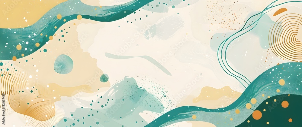 Mesmerizing Doodle Inspired Abstract Digital Art with Floating Dots in Soothing Color Palette for Mock Up Backgrounds Mesmerizing Doodle Inspired Abstract Digital Art with Floating Dots in Soothing Color Palette for Mock Up Backgrounds