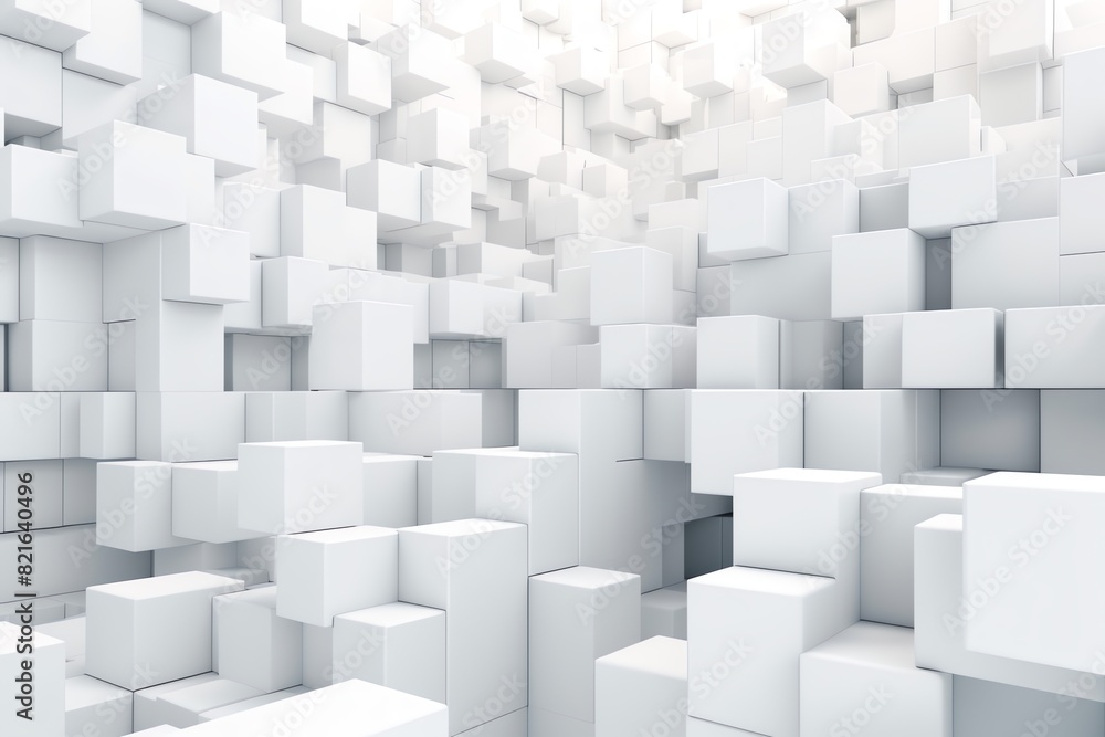 a group of white cubes a group of white cubes