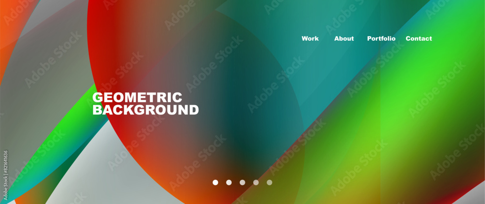 Bright multicolored geometric abstract shapes. Minimal trendy simplicity concept. Modern overlapping forms Bright multicolored geometric abstract shapes. Minimal trendy simplicity concept. Modern overlapping forms