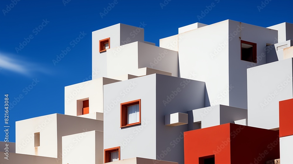 a white and red building a white and red building