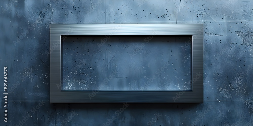 Sleek and Innovative Brushed Metal Frame on a Modern Silver Background Sleek and Innovative Brushed Metal Frame on a Modern Silver Background