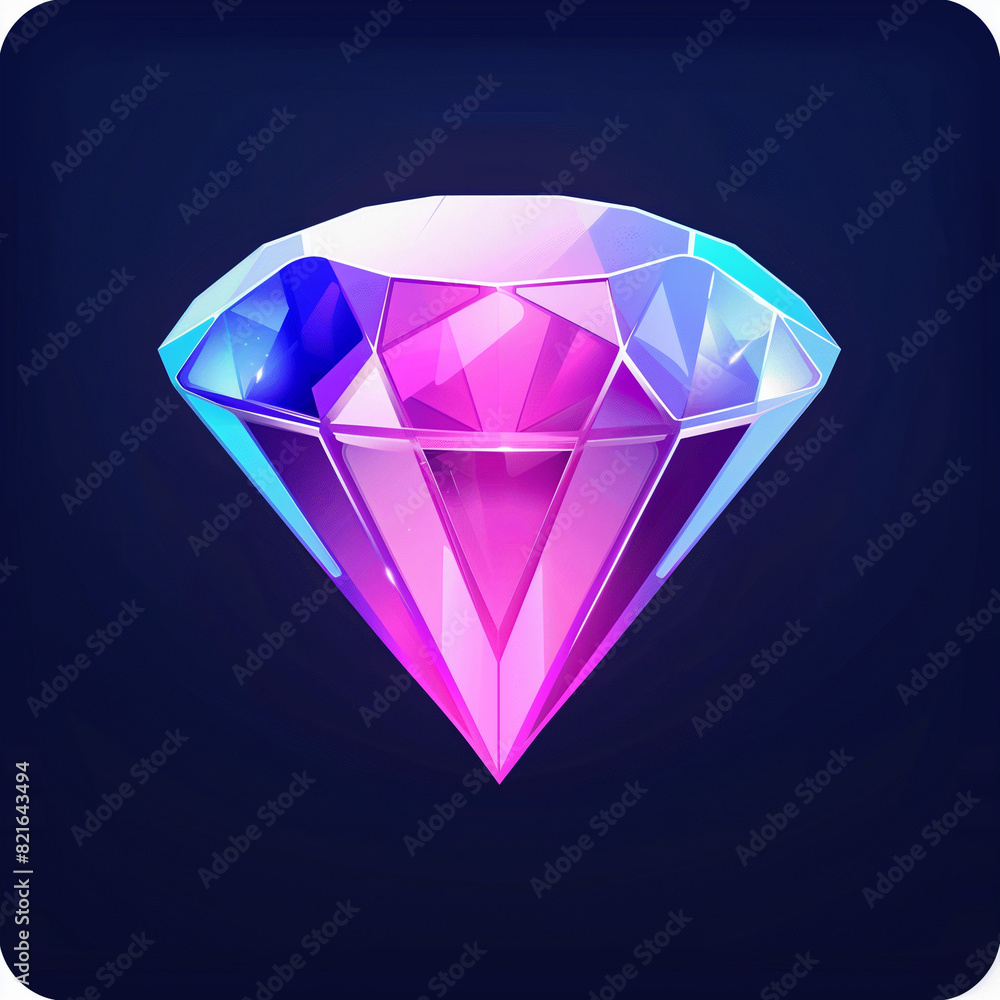 purple diamond 3d video game icon purple diamond 3d video game icon