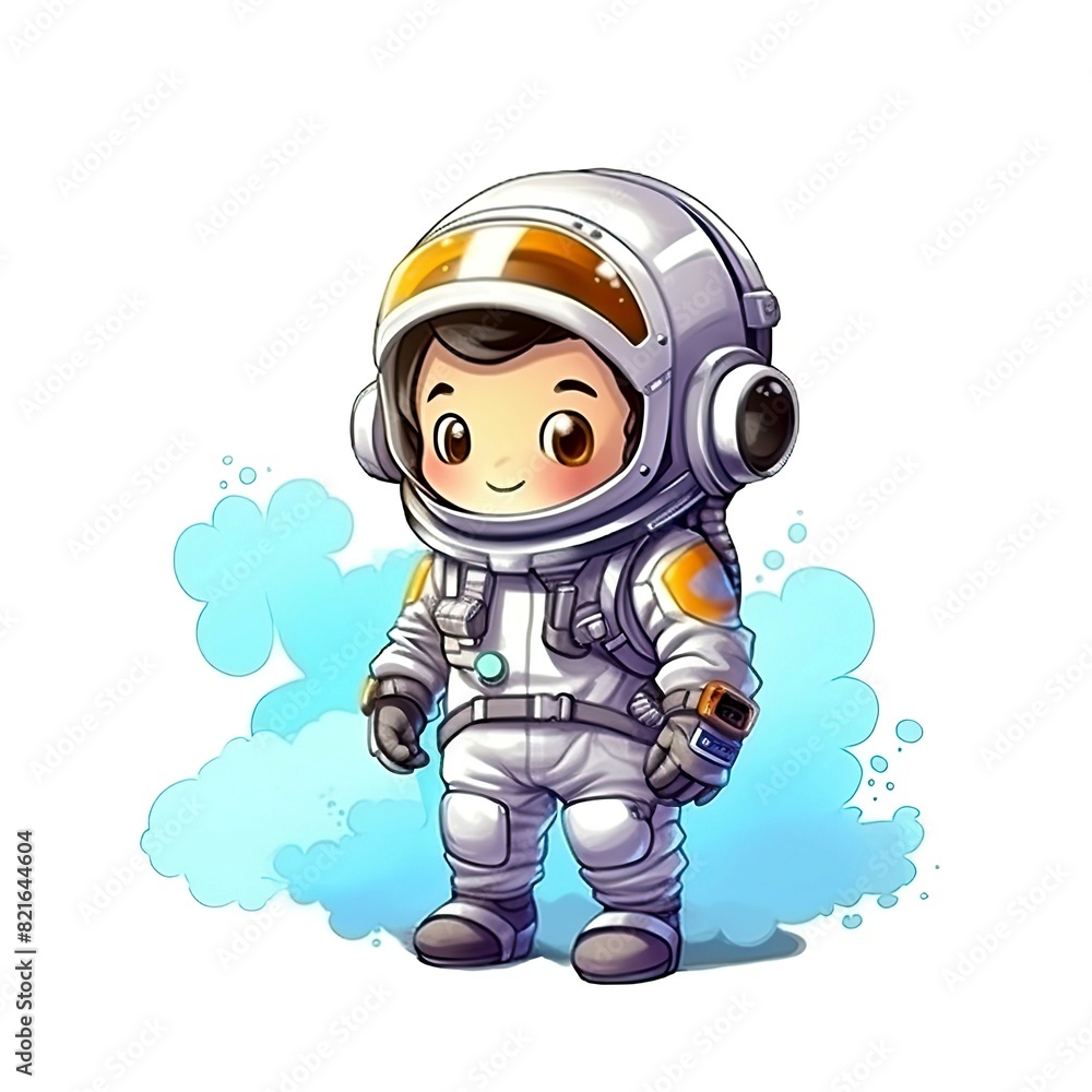 Art illustration Character astronaut isolated background Art illustration Character astronaut isolated background