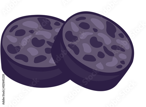 Soondae or sundae, Korean blood sausage. Asian food. Korean cuisine. Korean food