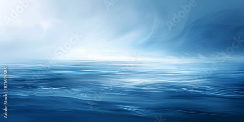 Sky Blurry Water Texture Blue Background for Copy Space, Abstract Aqueous Pattern with Soft Focus, Tranquil Ocean Surface, Serene Aquatic Backdrop, Generative AI   © Dzynee