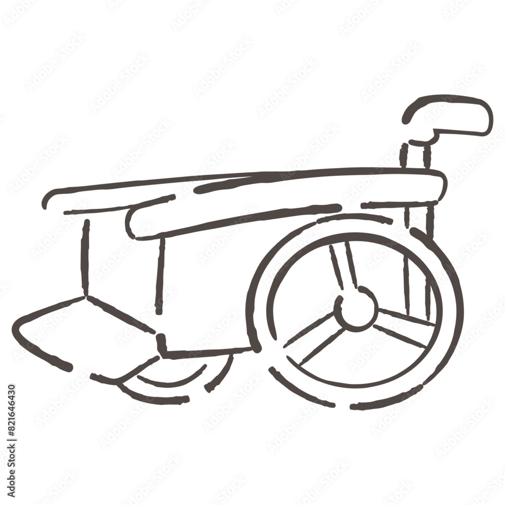 Φωτογραφία シンプルな車椅子のアイコン（線画）
