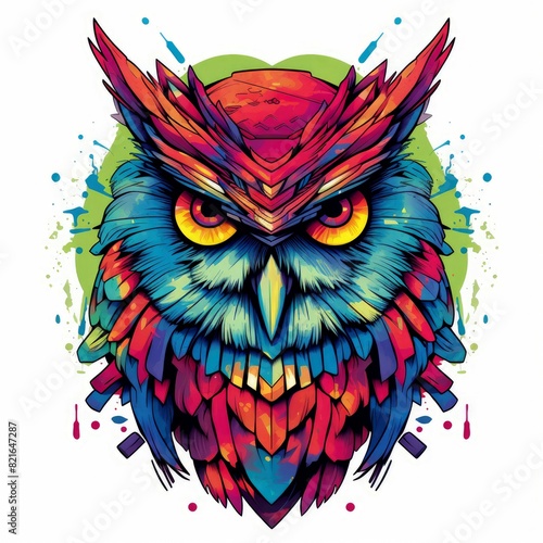 Art illustration Character owl isolated background © Hammam