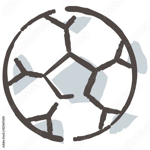 シンプルなサッカーボールのアイコン