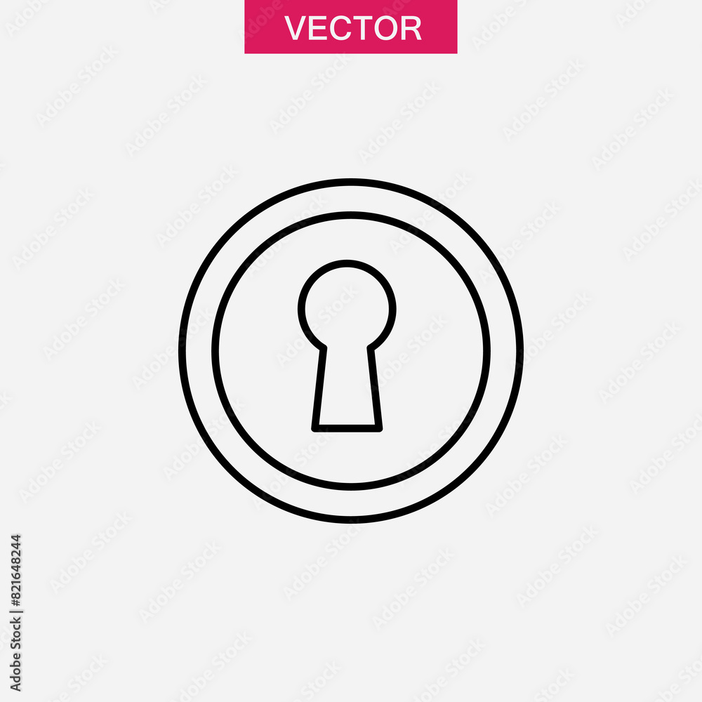 Keyhole icon vector, Key hole symbol,liner illustration for web and app on white background..eps Keyhole icon vector, Key hole symbol,liner illustration for web and app on white background..eps