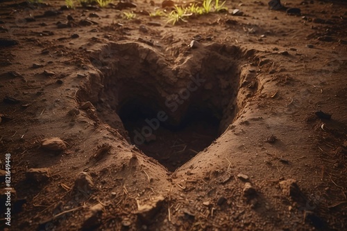 heart shaped hole in the ground photo