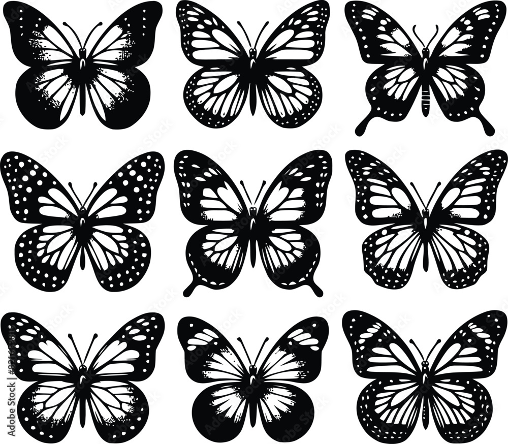 butterfly silhouette vector butterfly silhouette vector