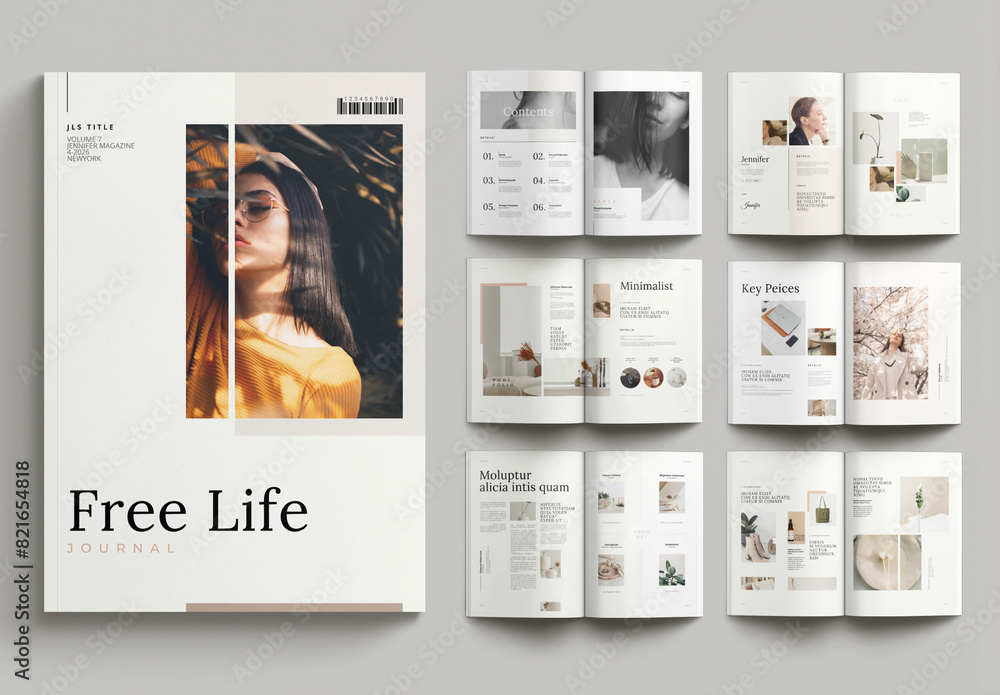 Minimal Magazine Stock Template | Adobe Stock
