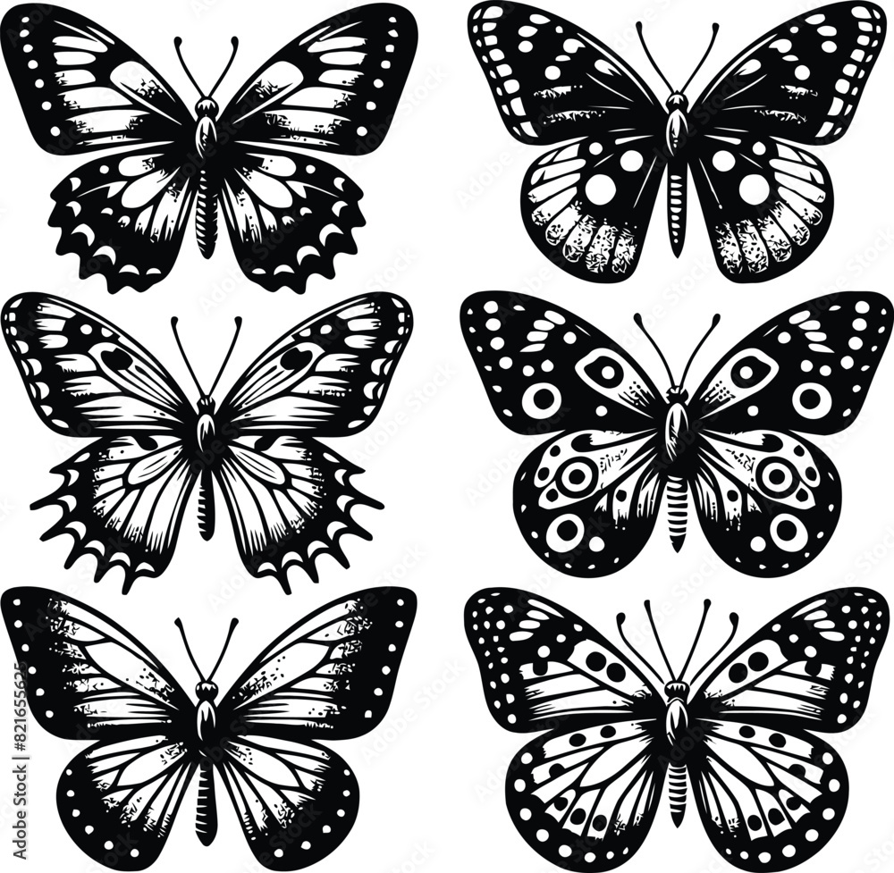 butterfly silhouette vector butterfly silhouette vector