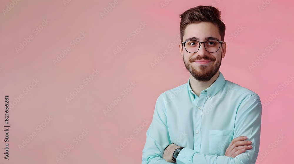 Confident Smiling Young Business Professional in Casual Attire Working in Modern Office Setting Confident Smiling Young Business Professional in Casual Attire Working in Modern Office Setting
