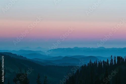 Frosty Mountain Sunrise with Pastel Sky