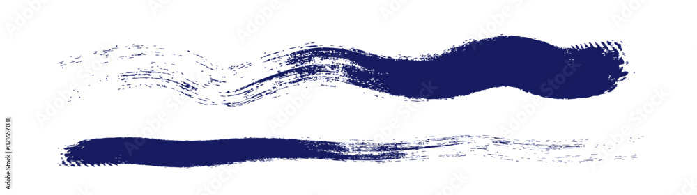 アナログタッチ素材：筆の質感　墨　インク　筆模様　波模様　