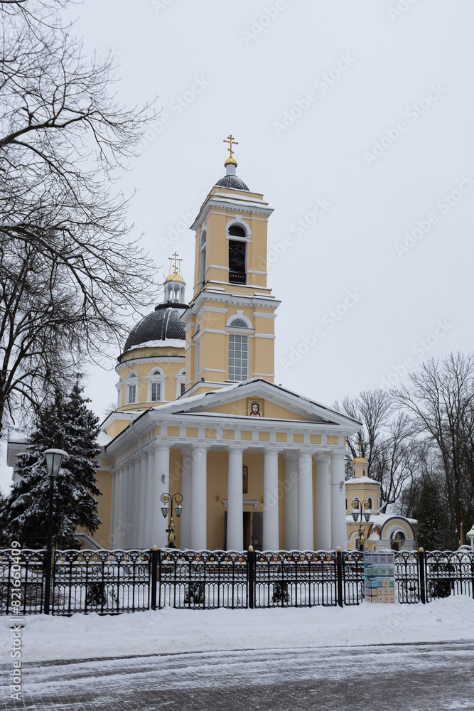 Gomel, Belarus - December 9, 2023 - Photo of the Cathedral of Peter and Paul, the central cathedral of the city.
