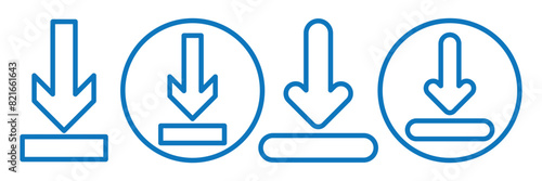 Download icon set. Software download icon . Web icon set. Vector illustration and symbol for website. 11:11