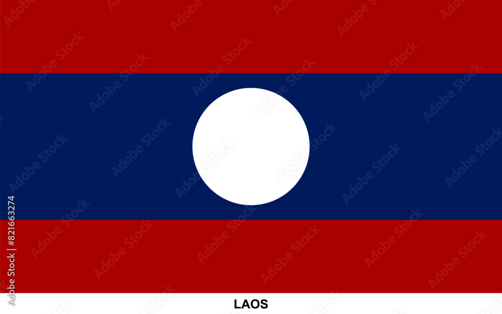 Flag of LAOS, LAOS national flag Flag of LAOS, LAOS national flag