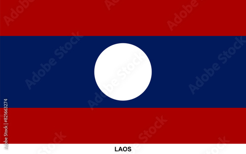 Free Download Flag of LAOS, LAOS national flag - GFXLoad