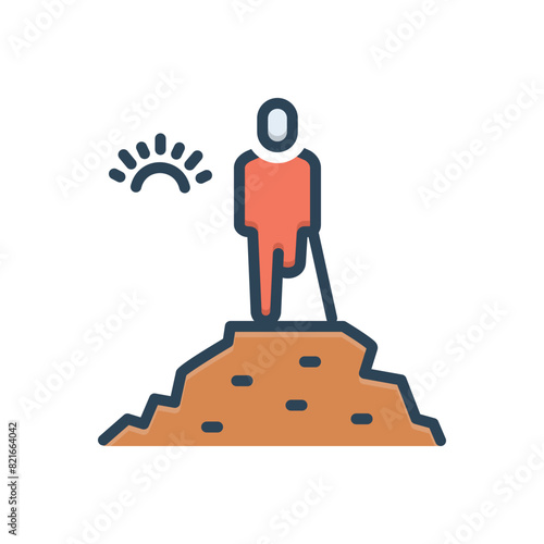 Color illustration icon for possible