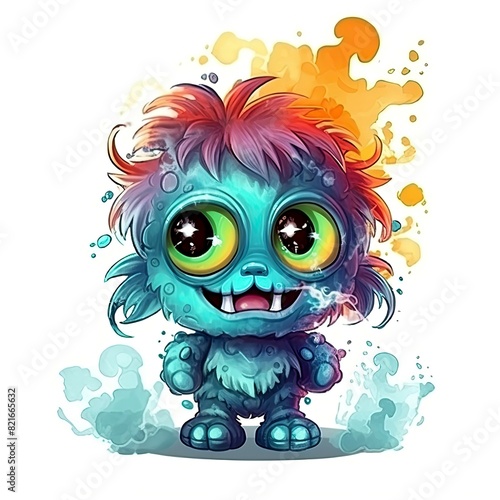 Art illustration Character Cute Monster isolated background