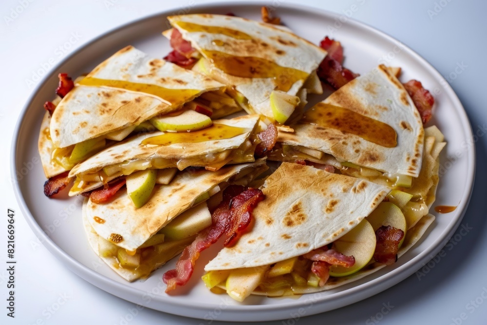 Delicious Apple and Brie Quesadillas with Maple Syrup Drizzle Delicious Apple and Brie Quesadillas with Maple Syrup Drizzle