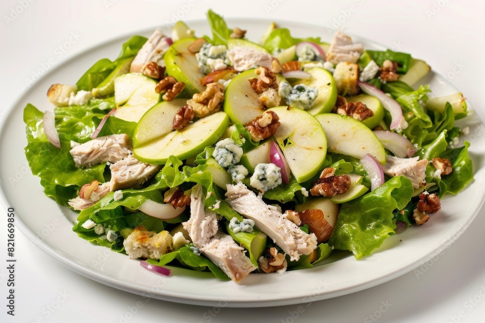 Satisfying Apple Turkey Salad with Sliced Green Apples and Roasted Walnuts Satisfying Apple Turkey Salad with Sliced Green Apples and Roasted Walnuts