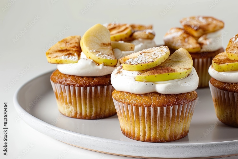 Delicious Apple Pie Cupcakes with Whipped Cream Delicious Apple Pie Cupcakes with Whipped Cream