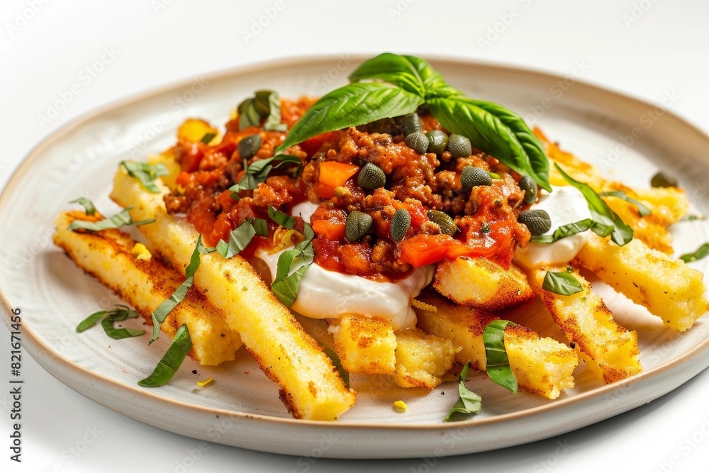 Crispy Polenta Poutine with Fresh Herbs and Lemon Zest Crispy Polenta Poutine with Fresh Herbs and Lemon Zest