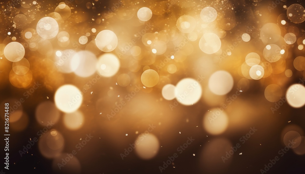 Abstract festive background with golden bokeh lights and sparkle. Abstract festive background with golden bokeh lights and sparkle.