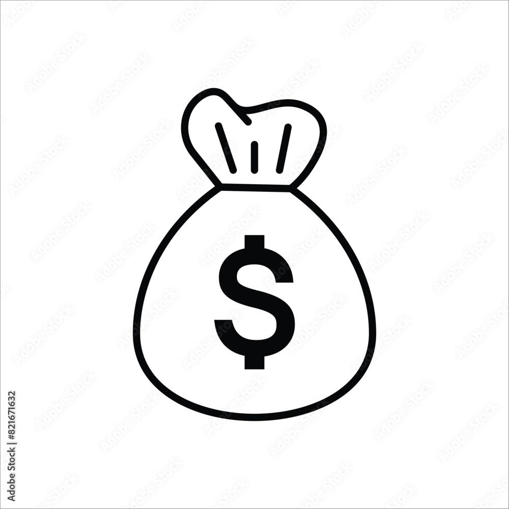 money bag icon. vector illustration money bag icon. vector illustration