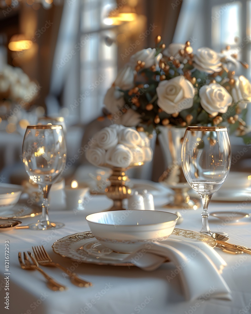 A luxurious dinner table in a pleasant atmosphere. The beautiful scenery makes for a wonderful night. Images like this are often used to post on social media, write blogs or set as wallpaper. A luxurious dinner table in a pleasant atmosphere. The beautiful scenery makes for a wonderful night. Images like this are often used to post on social media, write blogs or set as wallpaper.