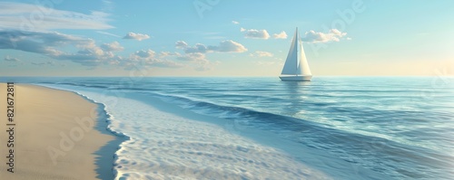 Tranquil of a Lone Sailboat...