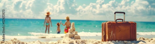 Suitcase on the Beach as Fa...