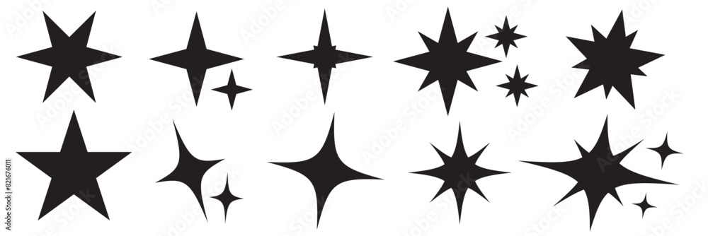 © becky studio - Sparkling stars composition. Glowing black star stencil, isolating various sparkling elements. Twinkle star, Minimalist silhouette stars icon, twinkle star shape symbols. © becky studio - Sparkling stars composition. Glowing black star stencil, isolating various sparkling elements. Twinkle star, Minimalist silhouette stars icon, twinkle star shape symbols.
