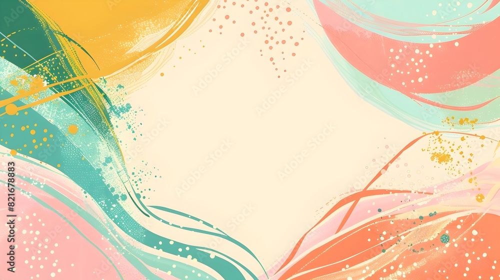 Vibrant Abstract Digital Art with Playful Dotted Borders and Fluid Curves for Versatile Backgrounds and Mockups Vibrant Abstract Digital Art with Playful Dotted Borders and Fluid Curves for Versatile Backgrounds and Mockups