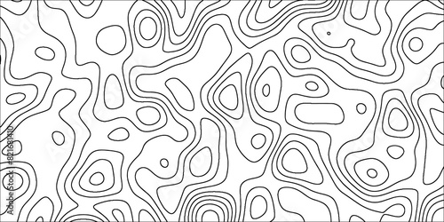 Topographic map background with geographic line. Line topography map contour background, geographic grid. Paper Texture Imitation of a Geographical map shades .
