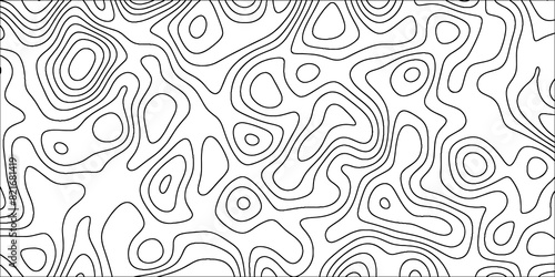 Topographic map background with geographic line. Line topography map contour background, geographic grid. Paper Texture Imitation of a Geographical map shades .